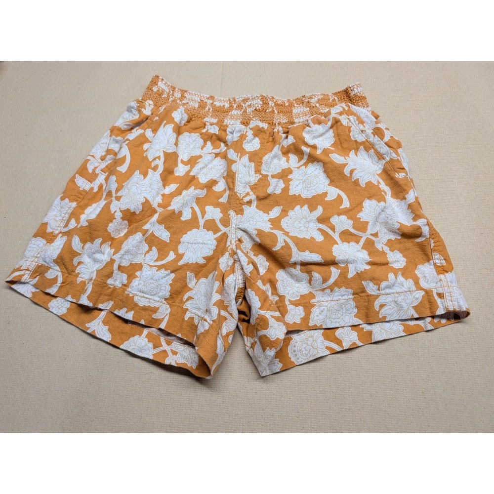 Briggs Women's Shorts Size Medium Mustard Floral Print Vintage Cottagecore